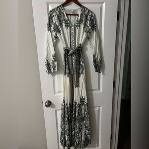Venus size 4 long elegant maxi dress with belt